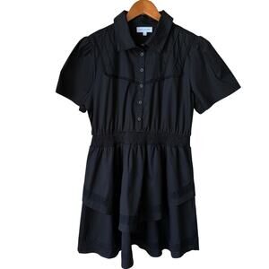 Lost + Wander Black Lace Trim Mini Dress Size Large NWOT